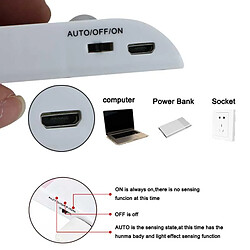 Acheter Universal Lumière à capteur infrarouge pour corps humain léger de nuit avec LED rechargeable 1W Lumière à couloir d'armoire à LED intelligente (lumière blanche)