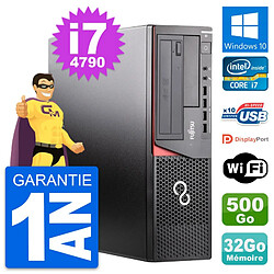 PC Fujitsu Esprimo E920 DT Intel i7-4790 RAM 32Go Disque 500Go Windows 10 Wifi - Occasion