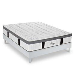 MAISON AUBERTIN Matelas Mémoire + Kit Bois Blanc 140x200