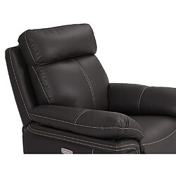 Avis Vente-Unique Fauteuil relax électrique en cuir ISIRIS - Marron