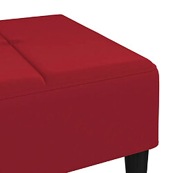 Acheter vidaXL Repose-pied Rouge bordeaux 78x56x32 cm Velours