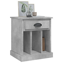 Avis vidaXL Table de chevet gris béton 43x36x50 cm