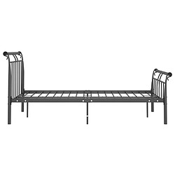 Avis Maison Chic Lit adulte - Lit simple Cadre de lit,Structure du lit Contemporain Noir Métal 120x200 cm -MN37302