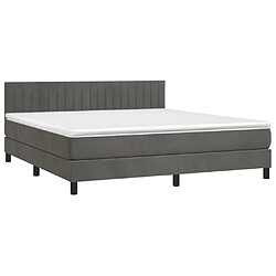 Avis Sommier à lattes LED,Cadre à lattes de lit avec matelas pour Adulte Gris foncé 180x200 cm -MN19041