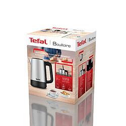 TEFAL Bouilloire électrique sans fil inox 1,7L, Résistance cachée, Option surélévation, Base 360°, 2200W, Equinox BI520D10