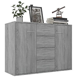 Avis Maison Chic Buffet,Meuble de Rangement,commode pour salon,Cuisine Sonoma gris 88x30x65 cm Bois d'ingénierie -MN43519