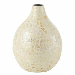 Paris Prix Vase Goutte Motif Mosaïque Nuye 33cm Ivoire