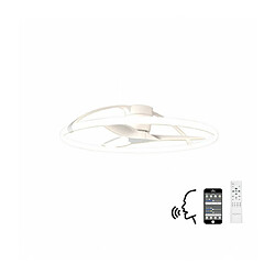 Luminaire Center Plafonnier ventilateur Nepal blanc 1 ampoule 24,5cm