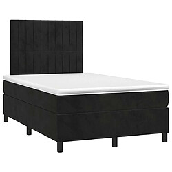 Avis Sommier à lattes LED,Cadre à lattes de lit avec matelas pour Adulte Noir 120x200cm Velours -MN71449