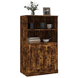 Avis vidaXL Buffet haut chêne fumé 60x35,5x103,5 cm bois d'ingénierie