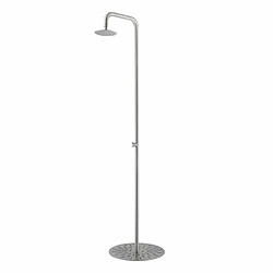 Sined Simius Douche En Acier Inoxydable Avec Eau Froide Uniquement h 230 Cm Acier Inoxydable Satine