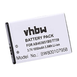 vhbw Li-Ion batterie 1050mAh (3.7V) pour téléphone smartphone Samsung SGH-C5510, SGH-F278, SGH-F278I, SGH-F309, SGH-F339, SGH-F400, SGH-F408 