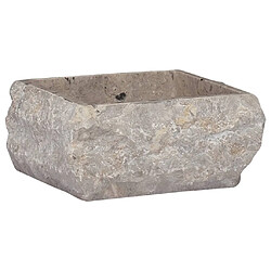 vidaXL Lavabo Gris 30x30x13 cm Marbre 