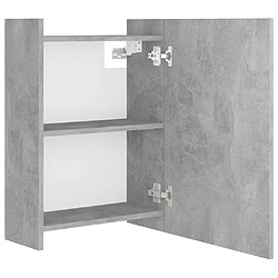 Avis Helloshop26 Armoire à miroir de bain 62,5 x 20,5 x 64cm aggloméré gris 02_0006687