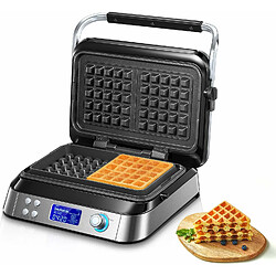 Vendos85 Gaufrier Gaufre Belge 1600W gris noir