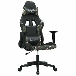 Maison Chic Chaise de jeu, Chaise gaming, Fauteuil gamer d'ordinateur,Chaise de Bureau Noir et camouflage Similicuir -GKD62870