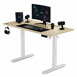 Sense7 Nojo Table d'ordinateur Gamingtisch Bureau, 120 x 60 cm, réglage électrique de la hauteur, fonction mémoire, porte-casque, organisateur de câbles