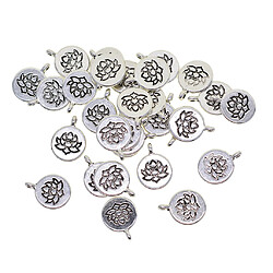 30x Pendentif De Bricolage De Breloques De Yoga En Argent Tibétain Pour La Fabrication De Bijoux De Collier OM