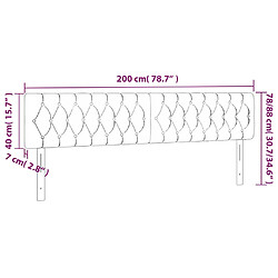 vidaXL Têtes de lit 2 pcs Vert foncé 100x7x78/88 cm Velours pas cher