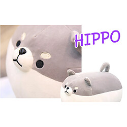 Universal 40cm mignon shiba chien peluche peluche doux kawaii animal dessin animé oreiller mignon cadeau enfant bébé enfant bonne qualité peluche animal (gris)