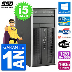 PC Tour HP Compaq Pro 6300 CMT Intel i5-3470 RAM 16Go SSD 120Go Windows 10 Wifi - Occasion