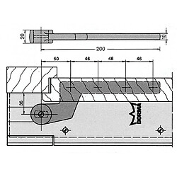 Sam Outillage Ciseau de sculpteur à manche bois à lame longueur 145 mm et largeur 25 mm B60725