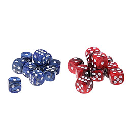 20pcs Dés à Jouer 6 Faces en Acrylique Dice D6 TRPG 16mm pour Jeux de Société D6 à six faces