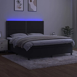 Acheter Sommier à lattes et LED,Cadre à lattes de lit avec matelas pour Adulte Noir 180x200 cm -MN74781