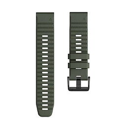 Avis Wewoo Bracelet pour montre connectée Garmin Fenix 6X 26mm Silicone Smart Watch de remplacement vert armée