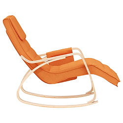 Acheter Maison Chic Chaise à bascule | Fauteuil Relax, design moderne Jaune foncé Tissu -GKD71693