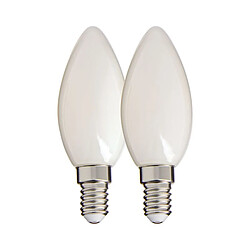 But Lot 2 ampoules LED Flamme E14 XANLITE HOME Blanc froid 