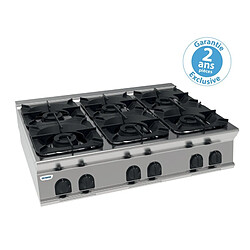 TECNOINOX Plaque de cuisson - top 6 feux vifs gaz - gamme 900 