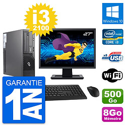 PC Fujitsu E500 DT Ecran 27" Intel i3-2100 RAM 8Go Disque 500Go Windows 10 Wifi · Occasion 