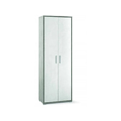 Webmarketpoint Armoire polyvalente à deux portes en ciment blanc 71x41x h199 cm