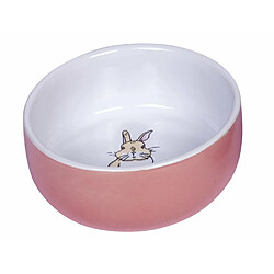 Nobby 73766 Gamelle en céramique Rabbit, Rose/Blanc