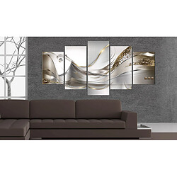 Decoshop26 Tableau toile de décoration murale impression premium en 5 parties sur châssis en bois motif Vol d'or 100x50 cm 11_0012833