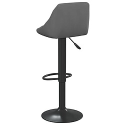 Acheter vidaXL Tabouret de bar Gris foncé Velours