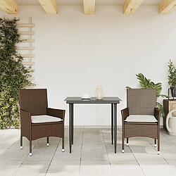 Avis Maison Chic Lot de 2 Chaises de jardin avec coussins | chaises Relax d'extérieur marron résine tressée -GKD52817