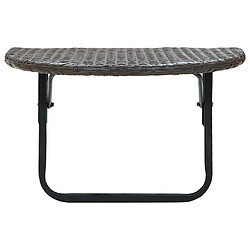 vidaXL Table de balcon Marron 60x60x40 cm Résine tressée