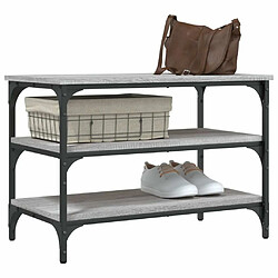 Acheter Maison Chic Banc à chaussures | Meuble de rangement à chaussures Meuble d'Entrée sonoma gris 70x38,5x49 cm bois d'ingénierie -MN54910