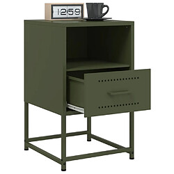 Acheter vidaXL Table de chevet vert olive 36x39x60,5 cm acier