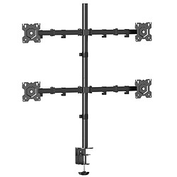 ONKRON Bras 4 Ecran 13-32 - 8 kg Chacun - VESA 75x75&amp;100x100 - Inclinable Pivotant Rotatif D421E-B Noir