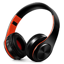 Wewoo Casque sans fil Sport pliant Stéréo Musique Bluetooth Téléphones Écouteurs Soutien Carte TF (Orange)