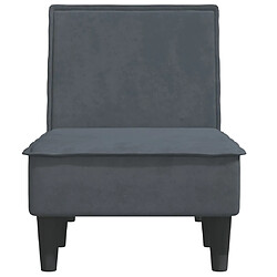 Avis vidaXL Chaise longue gris foncé velours