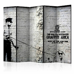 Paris Prix Paravent 5 Volets Banksy - Graffiti Area 172x225cm