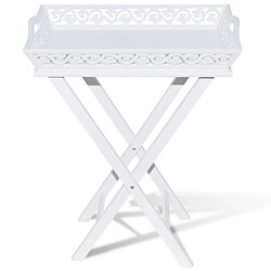 Avis Maison Chic Table d'appoint | Table Basse avec plateau Blanc -GKD81376