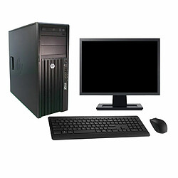 PC Tour HP Z210 Ecran 22" Intel i5-2400 RAM 16Go SSD 120Go Windows 10 Wifi - Occasion