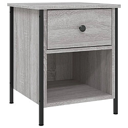 vidaXL Table de chevet sonoma gris 40x42x50 cm bois d'ingénierie