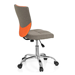 Chaise de bureau enfant / Siège pivotant KIDDY COMFORT tissu gris/orange hjh OFFICE pas cher