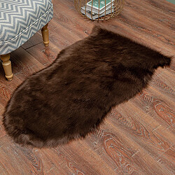 LUUCOZK Tapis moelleux en fausse fourrure Tapis à poils longs pour chambre à coucher Salon-Café-120x180cm 4P